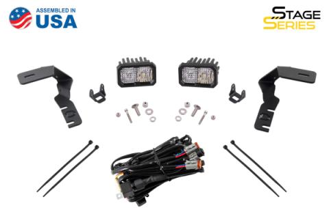 Stage Series 2in LED Ditch Light Kit for 2017-2020 Ford Raptor, Sport Yellow Combo Diode Dynamics