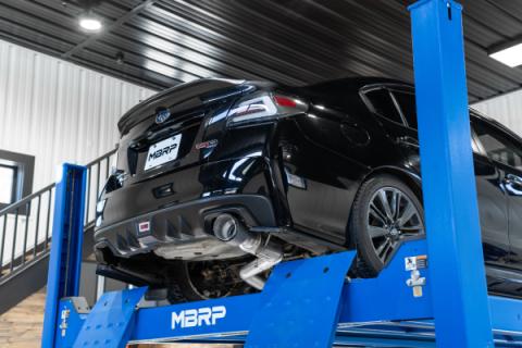 Subaru Impreza WRX/WRX STI 2.0L/2.5L 3.0 Inch Cat-Back Single Rear Exit T304 Stainless Steel with Carbon Fiber Tip MBRP