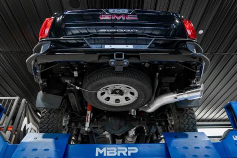 2020-2023 Chevrolet/GMC 2500/3500 HD 6.6L Duramax EC/CC Armor Plus T409SS 5 Inch Filter Back Single Side Exit MBRP