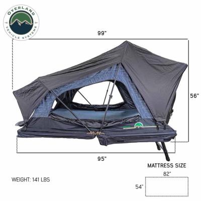 XD Sherpa Solo - Soft Sided Roof Top Tent, 1 Person, Grey Body and Black Rainfly Overland Vehicle Systems