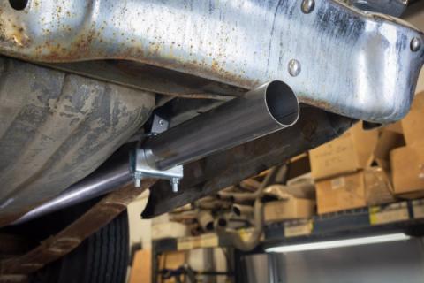 1966-71 Ford Fairlane 2.5 Inch X-Pipe Crossmember Back Rear Exit Exhaust Violator Mufflers Pypes Performance Exhaust