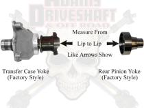 JK Rear 1350 CV Greaseable Driveshaft 2 Door Adams Driveshaft