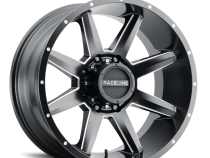 Aluminum Wheels 17x8.5 Stryker 954M Milled-Dimples Satin Black 0 Offset 8 on 165.1 Bolt Pattern 125.2 Bore Raceline