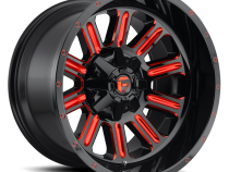 Aluminum Wheels 18X9 Hardline D621 5 On 114.3/5 On 127 Gloss Black/Candy Red 78.1 Bore 1 Offset Fuel Off Road Wheels
