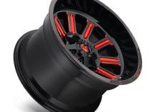 Aluminum Wheels 22X12 Hardline D621 5 On 114.3/5 On 127 Gloss Black/Candy Red 78.1 Bore -44 Offset Fuel Off Road Wheels