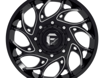 Dually Wheels 20X8.25 Runner Dually D741 8 On 165.1 Gloss Black Milled 121.6 Bore 105 Offset 8 Spoke Front Dually Fuel Off Road Wheels