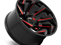 Aluminum Wheels 22X12 Reaction D755 5 On 114.3/5 On 127 Gloss Black Milled Red Tint 78 Bore -44 Offset Fuel Off Road Wheels