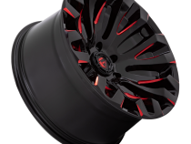 Aluminum Wheels 18X9 Quake D829 5 On 114.3 Gloss Black Milled Red 72.56 Bore 1 Offset Fuel Off Road Wheels