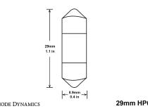 29mm HP6 LED Bulb Red Single Diode Dynamics