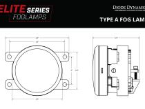 Elite Series Fog Lamps for 2013-2015 Honda Civic Si Sedan Pair Cool White 6000K Diode Dynamics