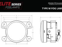 Elite Series Fog Lamps for 2009-2017 Dodge Journey Pair Yellow 3000K Diode Dynamics