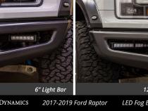 2017-2019 Ford Raptor SS Fog Kit SS 6.0 Inch Amber Wide Diode Dynamics