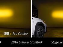 Stage Series 2in LED Ditch Light Kit for 2018-2021 Subaru Crosstrek, Sport Yellow Combo