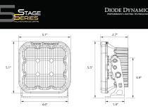 SS5 LED Pod Sport White Spot Pair Diode Dynamics