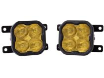 SS3 LED Fog Light Kit for 2021 Ford Bronco (w/ Standard Bumper) Yellow SAE Fog Max w/ Backlight Diode Dynamics