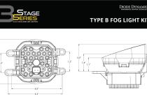 SS3 LED Fog Light Kit for 2010-2011 Toyota Prius, White SAE Fog Max with Backlight Diode Dynamics