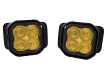 SS3 LED Fog Light Kit for 2017-2021 Ford Super Duty Yellow SAE Fog Pro w/ Backlight Diode Dynamics