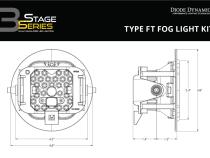 SS3 Sport Type FT Kit ABL White SAE Fog Diode Dynamics