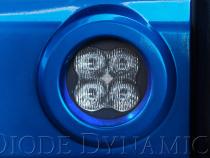 SS3 LED Fog Light Kit for 2011-2013 Jeep Grand Cherokee White SAE Fog Sport w/ Backlight Type M Bracket Kit Diode Dynamics