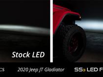 SS3 LED Fog Light Kit for 2020-2021 Jeep Gladiator Yellow SAE Fog Max w/ Backlight Type M Bracket Kit Diode Dynamics