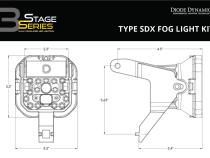 SS3 LED Fog Light Kit for 2000-2005 Ford Excursion White SAE Fog Sport w/ Backlight Diode Dynamics