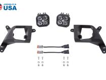 SS3 LED Fog Light Kit for 2020-2021 Chevrolet Silverado HD 2500/3500 White SAE Fog Pro w/ Backlight Diode Dynamics
