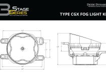 SS3 LED Fog Light Kit for 2013-2015 Lexus IS350C, White SAE Fog Max with Backlight