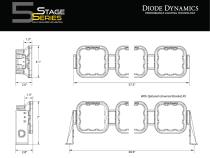 SS5 Sport Universal CrossLink 6-Pod Lightbar Yellow Driving Diode Dynamics