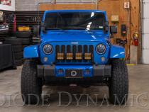 Jeep JK SS5 4-Pod CrossLink Grille Lightbar Kit Sport Yellow Combo Diode Dynamics
