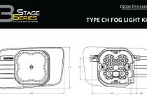 SS3 LED Fog Light Kit for 2007-2014 Chevrolet Suburban Z71, Yellow SAE Fog Pro with Backlight Diode Dynamics