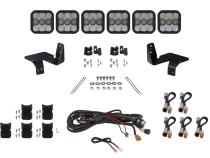 SS5 6-Pod CrossLink Grille Lightbar Kit for 2020-2022 Super Duty, Sport White Combo Diode Dynamics