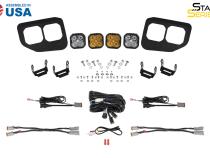 SS3 LED Fog Pocket Kit for 2020-2022 Ford Super Duty, White Pro Diode Dynamics