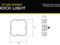 Stage Series SXS Rock Light Installer Kit, White Diffused M8 (8-pack)