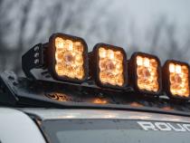 SS5 7-Pod CrossLink Mounting Kit for Prinsu/Sherpa Roof Racks, Sport Yellow Combo Diode Dynamics