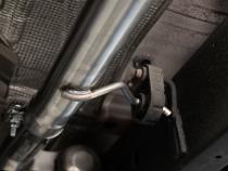 2019-Up Silverado/Sierra 1500 2.7L Armor BLK, Aluminized Steel 3 Inch Cat-Back, 2.5 Inch Dual Split Rear Exit MBRP