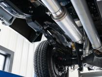 Ford 4 Inch Exhaust Resonator Back Single Side Exit Armor BLK For 17-Up Ford F250/F350 MBRP